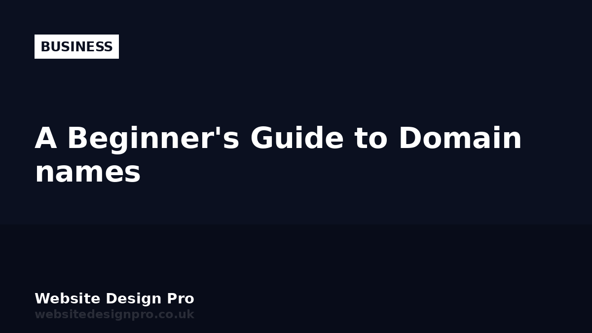 A Beginner's Guide to Domain names