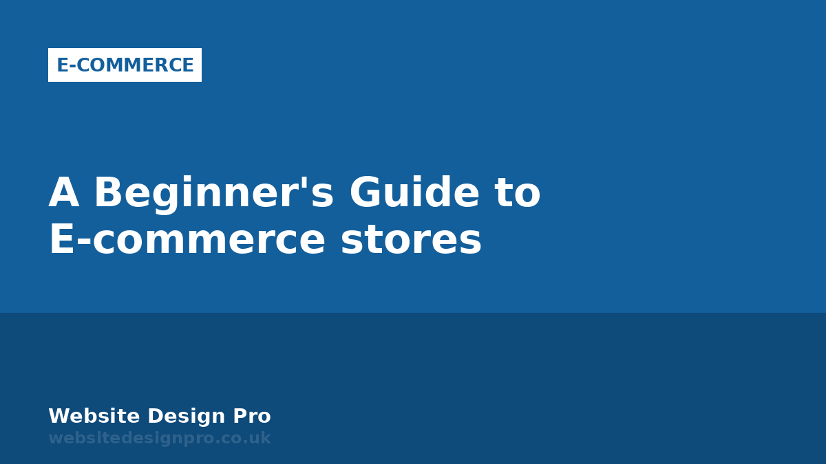 A Beginner's Guide to E-commerce stores