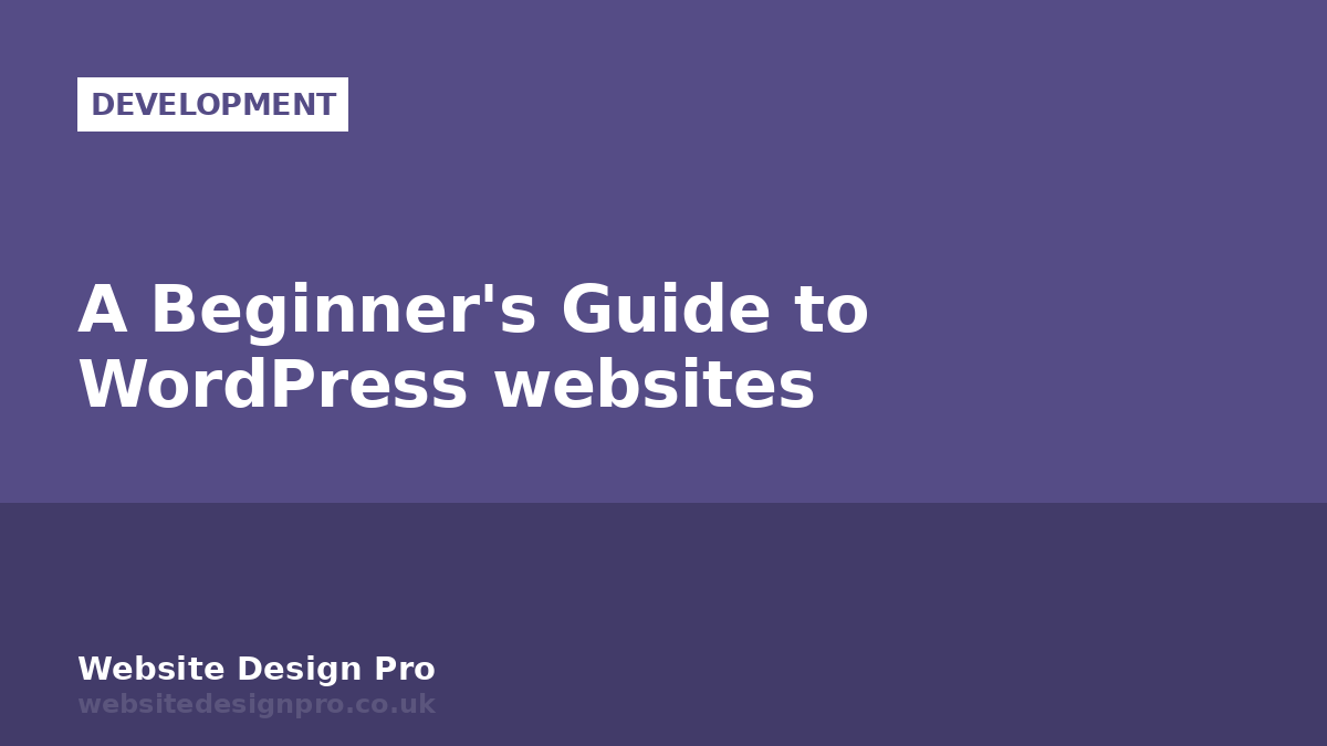 A Beginner's Guide to WordPress websites