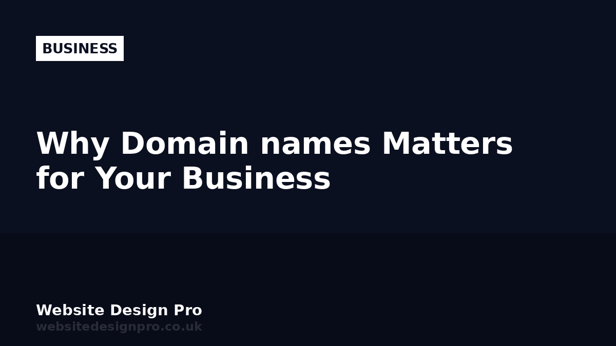 Why Domain names Matters for Your Business